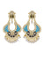 Gold plated Kundan Meenakari Dangler  Earrings RAE1031