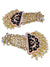 Antique pasha Gold-Plated Meenakari Dangle Earrings With Pearls