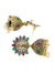 Gold-Plated Multicolor peacock Jhumka Earrings RAE1070