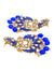 Crunchy Fashion Jewellery Traditional Gold-Plated Peacock Design Meenakari Dangler Earrings