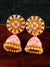 Beautiful Gold-Plated Bollywood Style Grey Meenakari Kundan Work  Jhumka Earrings RAE1107