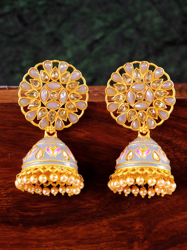 Earrings for Women Girls: Royal Rajasthani Gold-Plated
