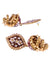 Traditional Gold-Plated Maroon Meenakari Layered Jhumki Pearl Earrings RAE1134