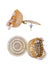 Gold-Plated Round Designs White Pearls Jhumka Earrings RAE1165