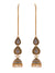 Designer Afghani Kashmiri  Traditional Gold-Plated Tribal Dangle Layer Jhumka Long Earrings   RAE1179