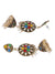 Gold-plated Multi color  Dangler Jhumka Earrings  RAE1186