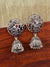 Antique German Silver Finish Bird Earrings With Jhumka Style  RAE1209