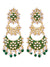 New Collection Of Chandbali Long Dangler Earring in Green  RAE1226