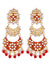 New Collection Of Chandbali Long Dangler Earring in Red  RAE1229