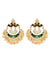New Collection Of Chandbali Earrings Gold- Green Colour RAE1244
