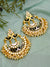 New Collection Of Chandbali Earrings Gold-  Plated  Black  Colour RAE1245