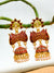 Traditional Gold - Maroon New Stylish Dangler Earrings RAE1257