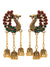 Traditional Gold-Plated Kundan Design  Peacock Pearl Jhumka Jhumki Earrings RAE1296