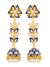 Meenakari jhumka, traditional Long Blue Jhumka Earrings  RAE1325