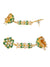 Meenakari jhumka, traditional Long Green Jhumka Earrings RAE1326