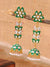 Meenakari jhumka, traditional Long Green Jhumka Earrings RAE1326