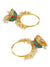 Gold-plated Multicolor Hoop Earrings With PearlS RAE1349