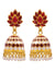 Gold-plated Meenakari Jhumka Maroon Earrings RAE1391
