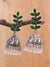 Leafy Tales Jhumka- Oxidized Silver Leaf shaped Jhumka Earrings for WOmen