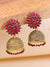 Traditional Gold-Plated Royal Pink Floral Royal Pink Earrings for WOmen