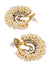 Gold Traditional chandbali Style White Pearls Earrings  RAE1452
