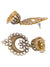 Gold-plated Kundan Pearl Ethnic Indian Indian Jhumka Earings RAE1454