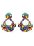 Oxidised Silver Plated Multicolor Beads Dangler Earrings for WOmen