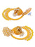 Gold-Plated Kundan Dangler Yellow Color ChandBali Jhumka Earrings RAE1460