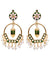 Gold-plated meenakari Lamp style Green Dangler Earrings RAE1468