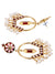 Gold-plated meenakari Lamp style Maroon Hoop Earrings RAE1470