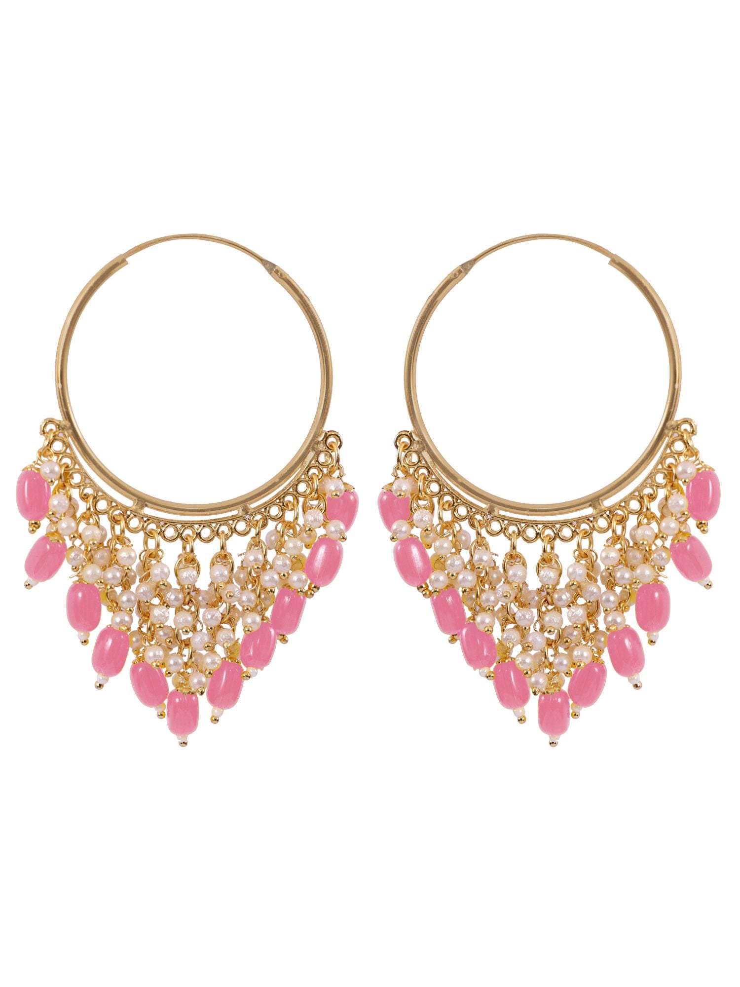 Beautiful 'Meenakari' Hoop Earrings for Stylish Women & Girls