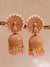 Gold-plated Enamelled Peacock Earrings for Girls and Women