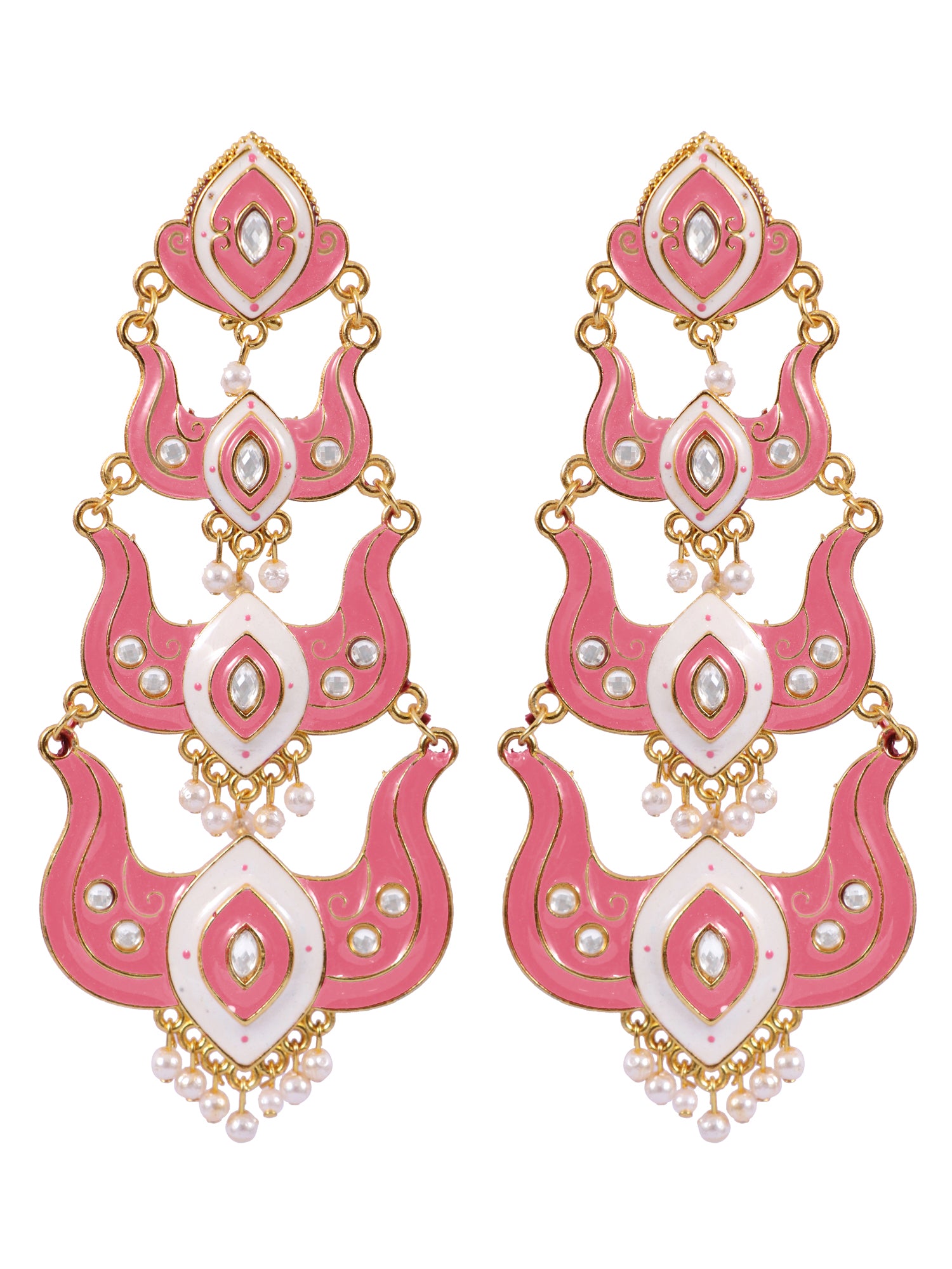 Classic Minakari long Party Wear Dangler Earrings for Women