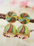 Gold-Plated Multicolored Party Wear Jhumka Earrings