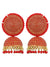 Sara Jhumka- Classic Antique Gold Meenakari  Work Jhumki Earrings for Women