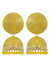Nia Jhumka- Gold-Plated Engraved Meenakari Jhumki Earring for Women