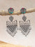 Crunchy Fashion Oxidzed Silver Tone Bohemian Dangler Earrings RAE2217