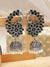 Indian Oxidized Silver Elephant Jhumka Earrings