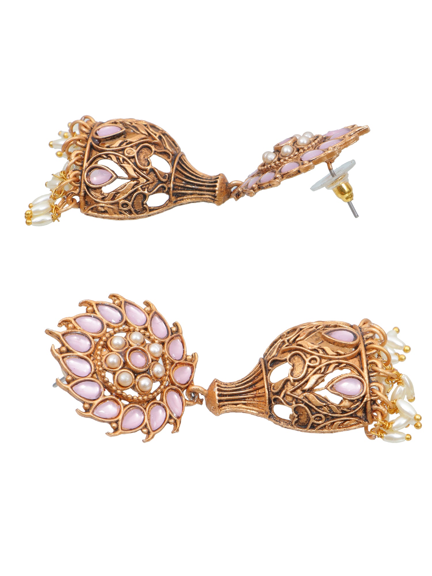 Oxidised Gold Ethnic Jhumka Earrings For Fashionista Women and Girls