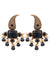 Crunchy Fashion Natural Stones Studded Antique Gold Indian Dangle Earrings