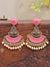 Crunchy Fashion Gold Plated Meenakari Chandbali Earrings