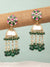 Gorgeous Green Floral Jhumka Earrings for Women & Girls