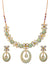 Gold Plated Green Necklace Set With Earrings