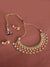 Gold Plated Red Kundan Choker Necklace & Stud Earrings Set