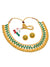 Traditional Gold Plated Green Choker Necklace