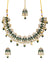 Traditional Gold Plated Green Choker Necklace Set with earrings & Maang Tika RAS0177