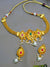 Traditional Gold Plated White Pearl Choker Necklace With Earring Set RAS0193