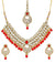 Kundan Faux  Aqua Pearl Necklace Set With Earring & Tika RAS0210