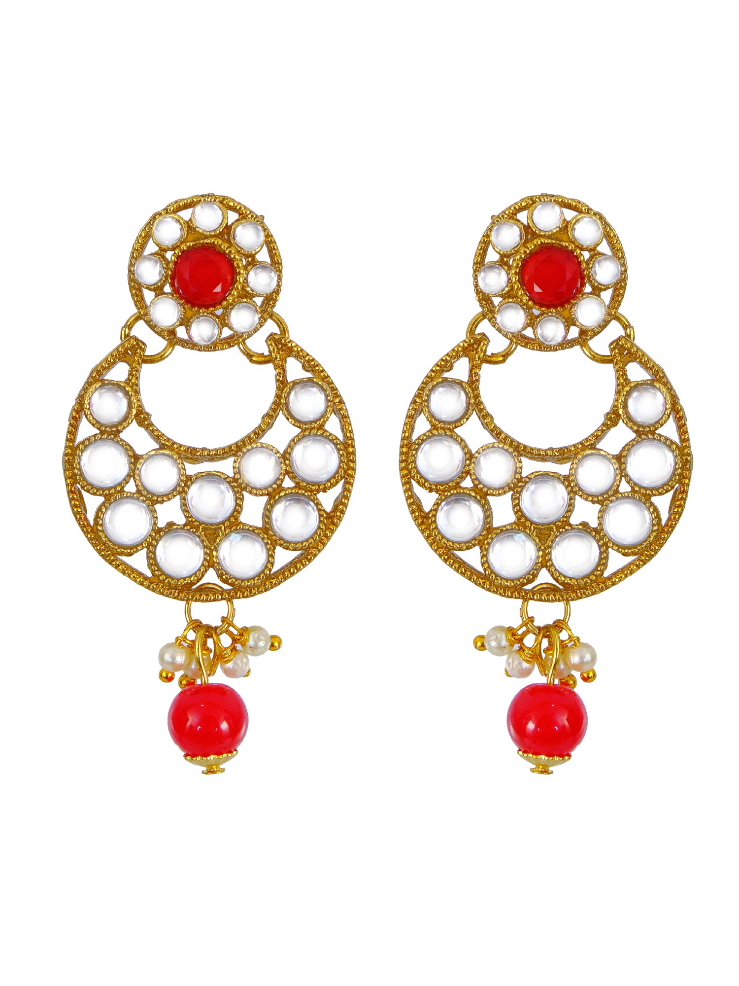 Kundan Faux  Aqua Pearl Necklace Set With Earring & Tika RAS0210