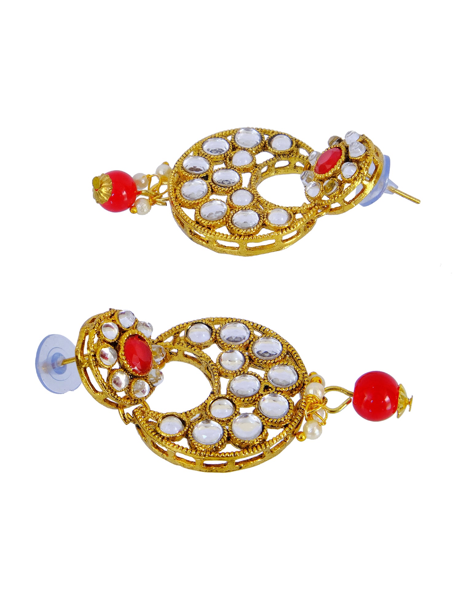 Kundan Faux  Aqua Pearl Necklace Set With Earring & Tika RAS0210